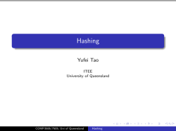 Hashing - University of Queensland
