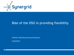 Role of the DSO in providing flexibility