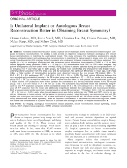 Is Unilateral Implant or Autologous Breast Reconstruction Better in