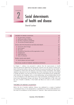2 Social determinants of health and disease