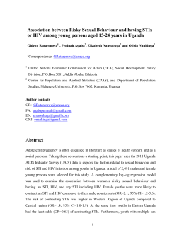 Association between Risky Sexual Behaviour and having STIs or