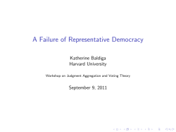 A Failure of Representative Democracy