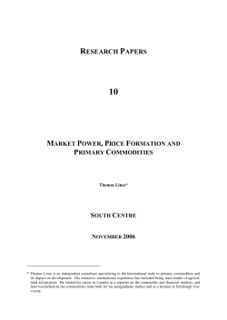 Market Power, Price Formation