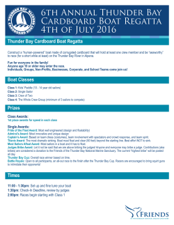 6th Annual Thunder Bay Cardboard Boat Regatta 4th of July 2016