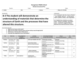 8-3 The student will demonstrate an understanding of materials that