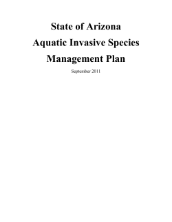 State of Arizona Aquatic Invasive Species Management Plan