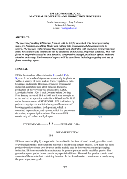 EPS Geofoam Blocks, Material Properties and Production Processes