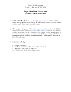 VFI_Nutrient Analysis Assignment