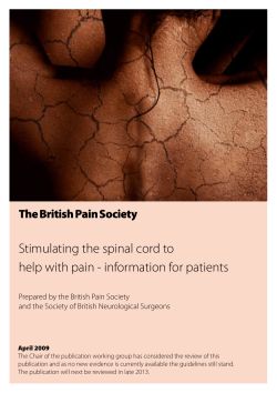 Stimulating the spinal cord to help with pain