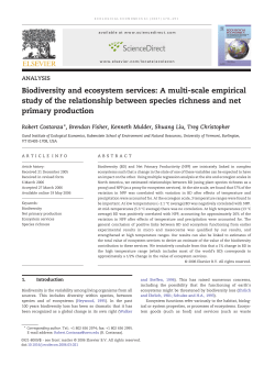 Biodiversity and ecosystem services: A multi