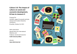 Culture 3.0: The impact of culture on social and economic