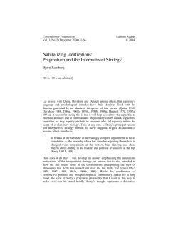 Naturalizing Idealizations: Pragmatism and the