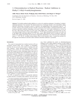 1,3-Stereoinduction in Radical Reactions