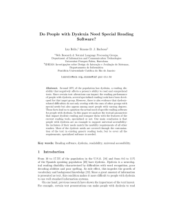 Do People with Dyslexia Need Special Reading