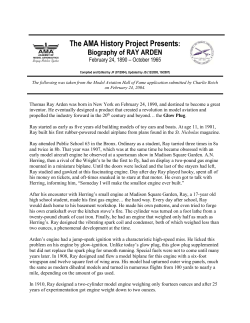 Biography of Ray Arden - Academy of Model Aeronautics