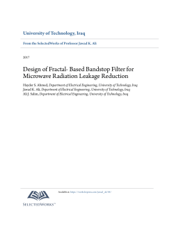 Design of Fractal- Based Bandstop Filter for Microwave Radiation