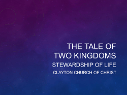THE TALE OF TWO KINGDOMS - Clayton Church of Christ