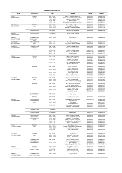 CAR RAFFLE ROSTER 2014 1 DATE LOCATION TIME NAMES