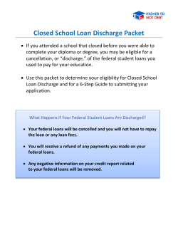 Closed School Loan Discharge Packet - SEIU.org