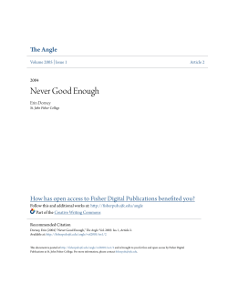 Never Good Enough - Fisher Digital Publications
