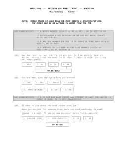 1998 HRS Core Section GH - the Health and Retirement Study