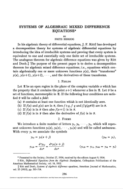 systems of algebraic mixed difference equations