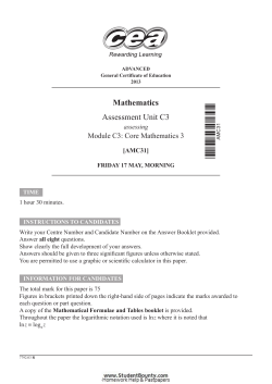 7792.03 Reprint GCE A2 Mathematics C3 Summer 2013.indd
