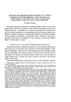 Giving Shareholders Power to Veto Corporate Decisions
