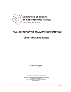 final report of the committee of experts on