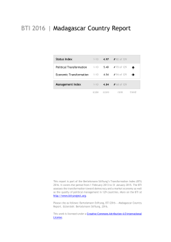 BTI 2016 | Madagascar Country Report