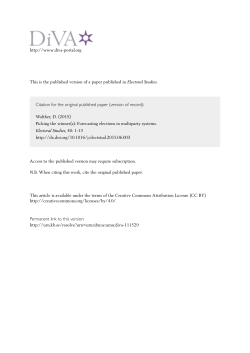 Picking the winner(s): Forecasting elections in multiparty systems