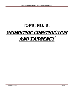 GEOMETRIC CONSTRUCTION AND TANGENCY