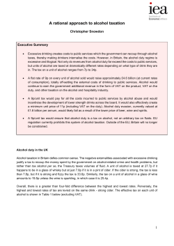 A rational approach to alcohol taxation