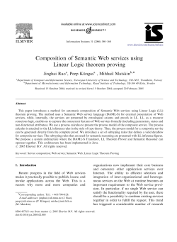 Composition of Semantic Web services using Linear Logic theorem