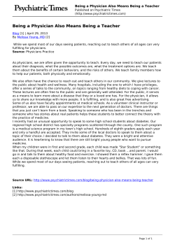 Being a Physician Also Means Being a Teacher