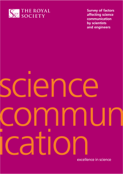 Survey of factors affecting science communication by