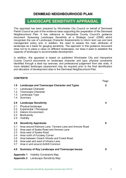 Landscape Sensitivity Appraisal