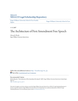 The Architecture of First Amendment Free Speech