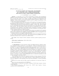 AN EVALUATION OF PARALLEL MULTIGRID AS A SOLVER AND A