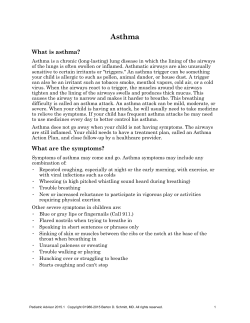 Asthma - Dr. Marta Bejuk