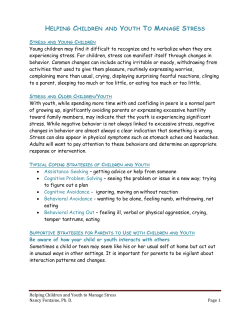helping children and youth to manage stress