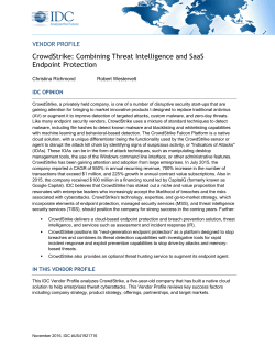 CrowdStrike: Combining Threat Intelligence and SaaS Endpoint