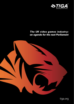 The UK video games industry: an agenda for the next Parliament