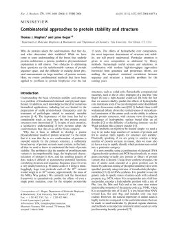 Combinatorial approaches to protein stability and structure
