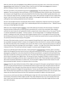 Comparative Essay Side by Side Method Antigone and A Separate