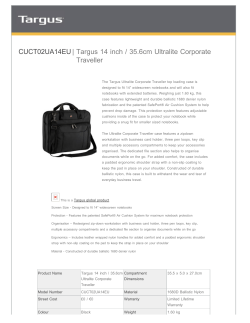 Targus 14 inch / 35.6cm Ultralite Corporate Traveller