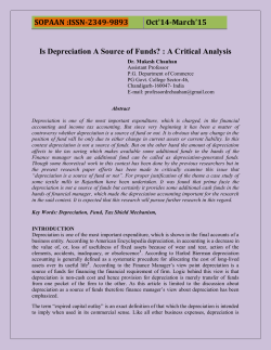 SOPAAN :ISSN-2349-9893 Oct`14-March`15 Is Depreciation A
