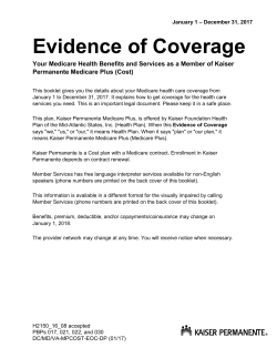 EOC for 2017 Kaiser Permanente Medicare Plus High Option Plan