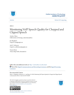 Monitoring VoIP Speech Quality for Chopped and