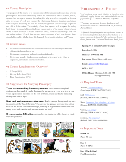 Ethics Syllabus Format